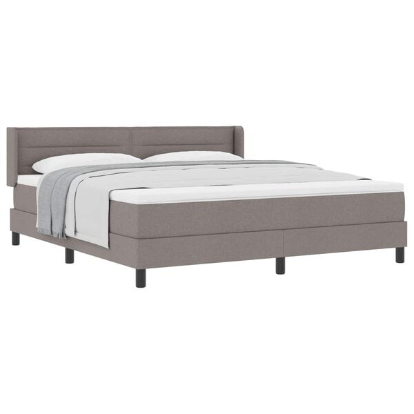 vidaXL &Kappa;&rho;&epsilon;&beta;ά&tau;&iota; &mu;&epsilon; &epsilon;&lambda;&alpha;&tau;ή&rho;&iota;&alpha; &mu;&epsilon; &sigma;&tau;&rho;ώ&mu;&alpha; Taupe 200 x 180 cm &Pi;&omicron;&lambda;&upsilon;&epsilon;&sigma;&tau;έ&rho;&alpha;&sigmaf;
