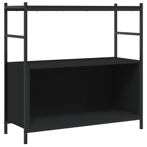 vidaXL Βιβλιοθήκη Μαύρη 80x30x78,5 εκ. Επεξεργασμένο Ξύλο / Σίδηρος