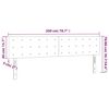 vidaXL Κεφαλάρι Κρεβατιού LED Μπλε 200x5x78/88 εκ. Υφασμάτινο