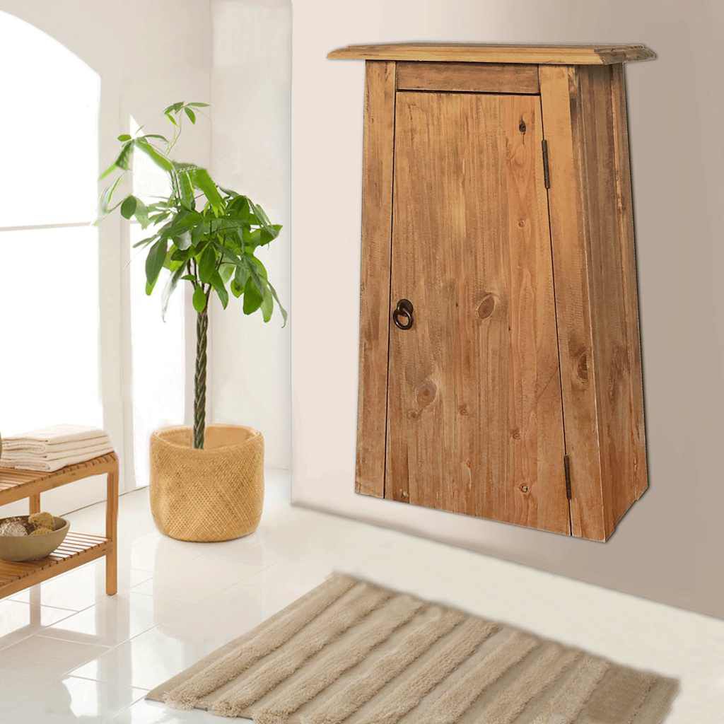 vidaXL Ντουλάπι Μπάνιου Επίτοιχο 42x23x70 εκ. Μασίφ Ανακυκλωμένο Πεύκο