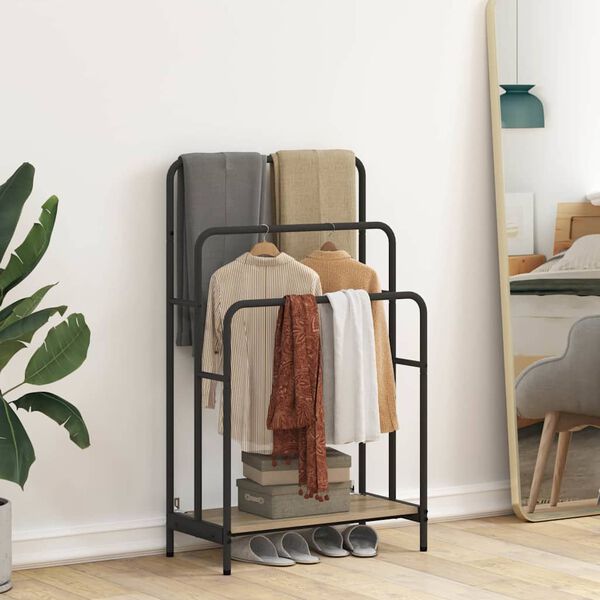 vidaXL Ράφι Ρούχων Sonoma Δρυς 60 x 30 x 100.5 εκ Επεξεργασμένο ξύλο