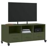 vidaXL Έπιπλο Τηλεόρασης Πράσινο Λαδί 100,5x39x43,5 εκ. από Ατσάλι