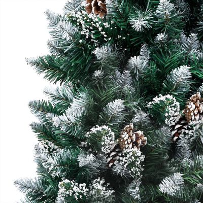 vidaXL Χριστ. Δέντρο Χιονισμένο Προφωτισμένο Μπάλες/Κουκουνάρια 150εκ.