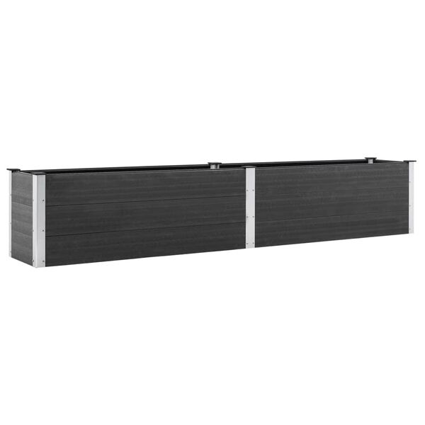 vidaXL Ζαρντινιέρα Υπερυψωμένη Γκρι 200 x 50 x 54 εκ. από WPC