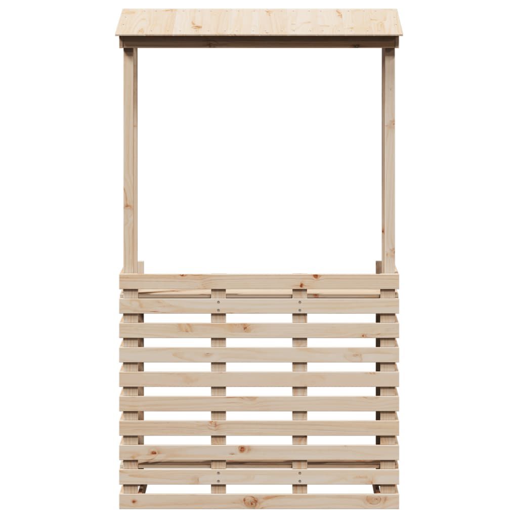 vidaXL Τραπέζι Μπαρ Κήπου με Οροφή 112,5x57x195,5 εκ. Μασίφ Πεύκο