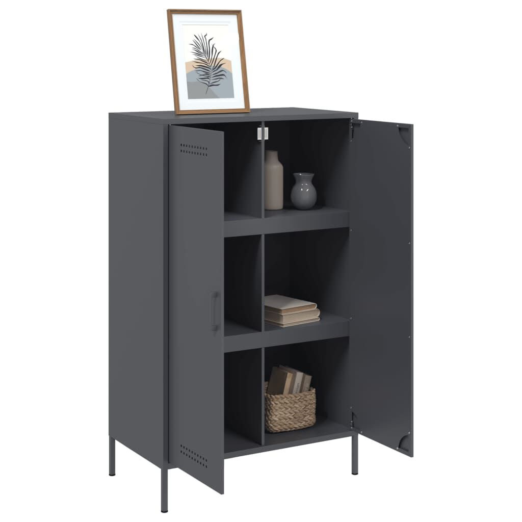 vidaXL Ντουλάπι Ανθρακί 68x39x113 εκ. από Ατσάλι