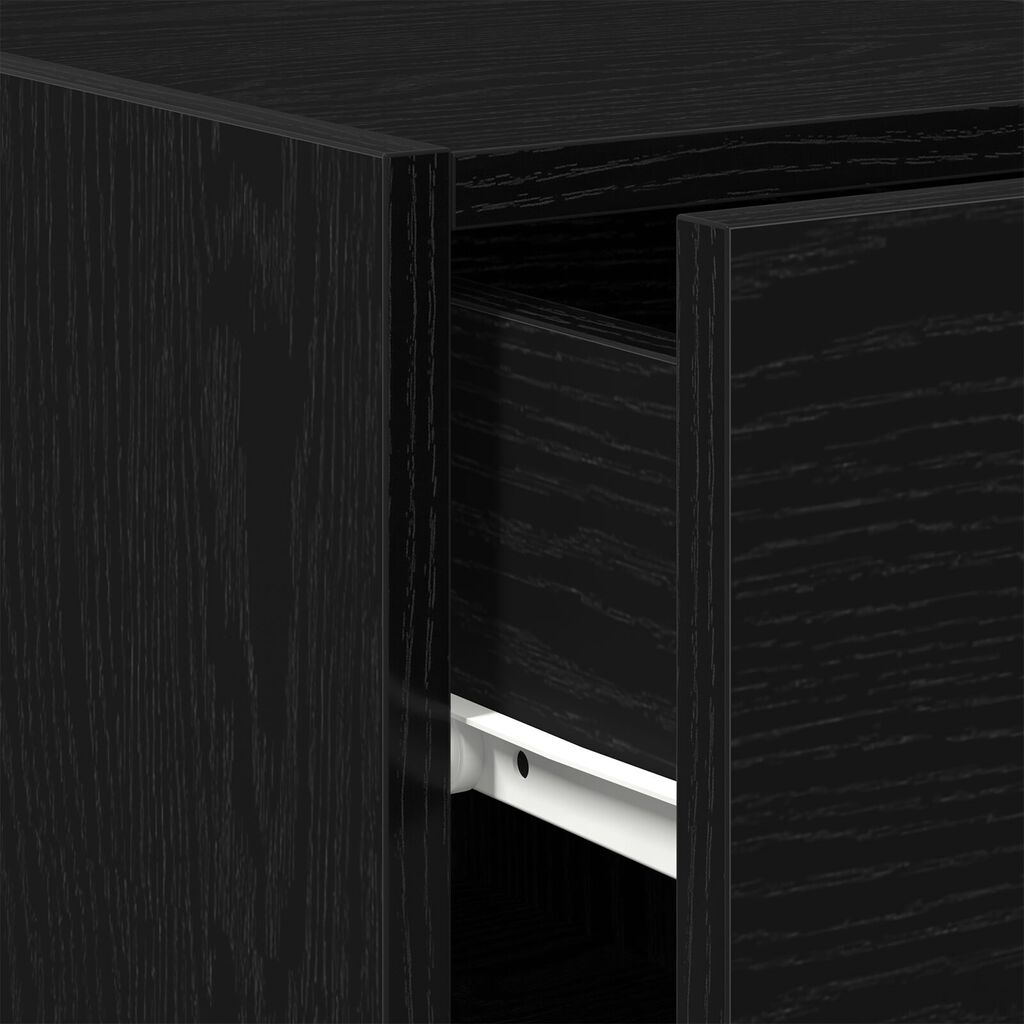 vidaXL Μπουφές Μαύρης Δρυός 30x42,5x93 εκ. Κατασκευασμένο από Ξύλο
