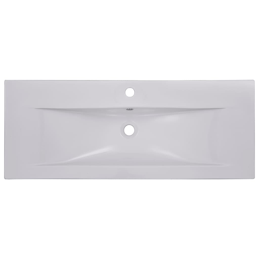 vidaXL Νιπτήρας Ένθετος Λευκός 101 x 39,5 x 18,5 εκ. Κεραμικός