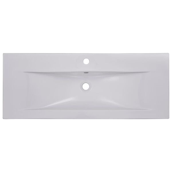 vidaXL Νιπτήρας Ένθετος Λευκός 101 x 39,5 x 18,5 εκ. Κεραμικός