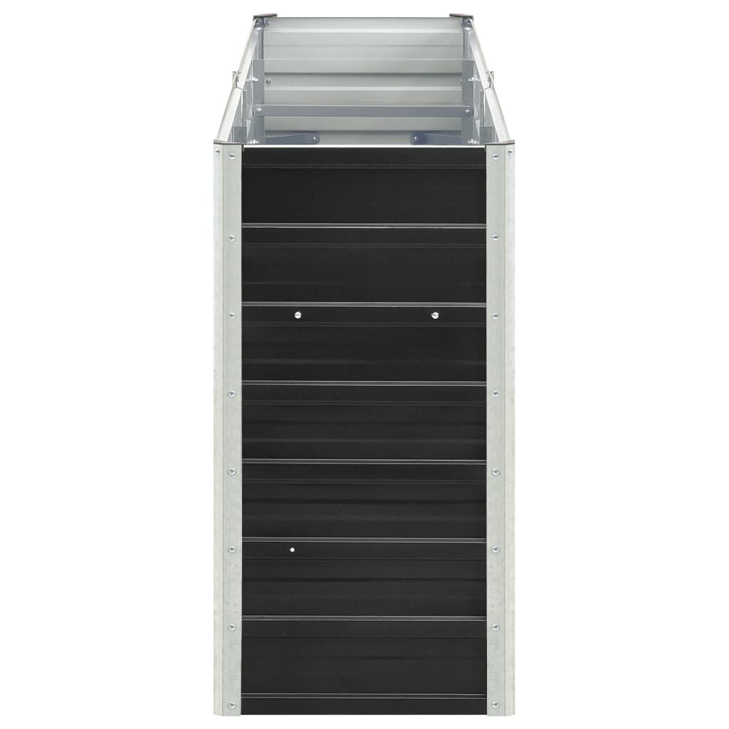 vidaXL Ζαρντινιέρα Υπερυψωμένη Ανθρακί 240x40x77 εκ. Γαλβαν. Χάλυβας