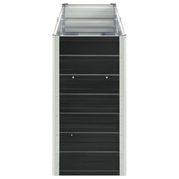 vidaXL Ζαρντινιέρα Υπερυψωμένη Ανθρακί 240x40x77 εκ. Γαλβαν. Χάλυβας