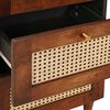 vidaXL Πλαϊνό γραφείο με συρτάρι Καφέ 40 x 33.5 x 75 εκ