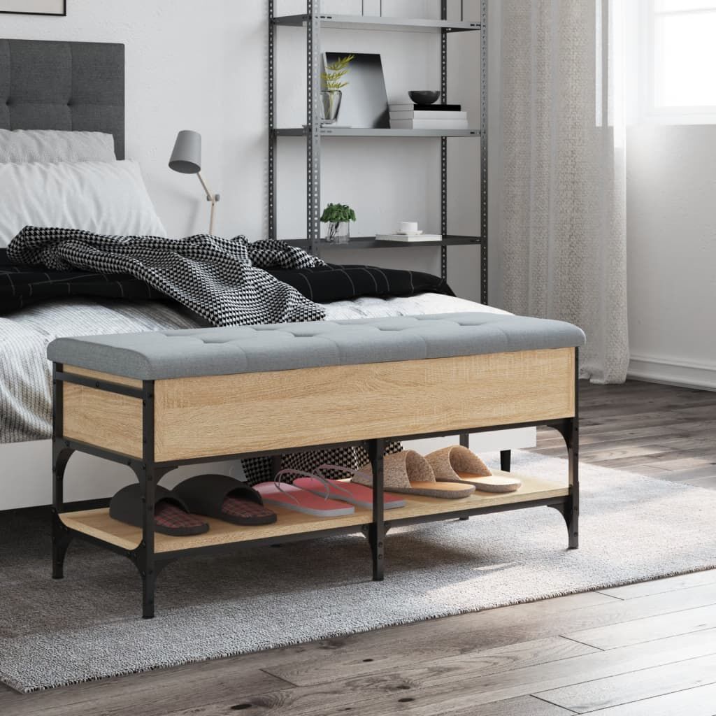 vidaXL Παπουτσοθήκη Sonoma Δρυς 102x42x45 εκ. από Επεξεργασμένο Ξύλο
