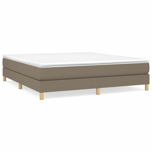 vidaXL Σκελετός Κρεβατιού με Ελατήρια Taupe 180x200 εκ. Υφασμάτινο