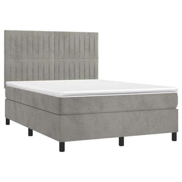 vidaXL &Kappa;&rho;&epsilon;&beta;ά&tau;&iota; Boxspring &mu;&epsilon; &Sigma;&tau;&rho;ώ&mu;&alpha; &Alpha;&nu;&omicron;&iota;&chi;&tau;ό &Gamma;&kappa;&rho;&iota; 140x200 &epsilon;&kappa;. &Beta;&epsilon;&lambda;&omicron;ύ&delta;&iota;&nu;&omicron;