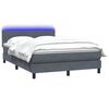 vidaXL &Kappa;&rho;&epsilon;&beta;ά&tau;&iota; Boxspring &mu;&epsilon; &Sigma;&tau;&rho;ώ&mu;&alpha; & LED &Sigma;&kappa;&omicron;ύ&rho;&omicron; &gamma;&kappa;&rho;&iota; 140x220 cm &Beta;&epsilon;&lambda;&omicron;ύ&delta;&iota;&nu;&omicron;