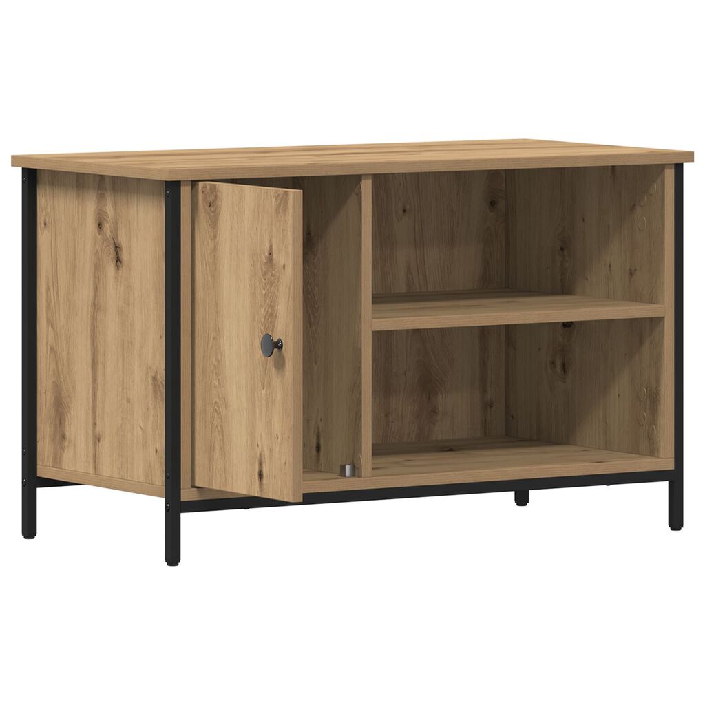 vidaXL Ντουλάπι τηλεόρασης Artisan Oak 80x40x50 εκ Επεξεργασμένο ξύλο και Ατσάλι