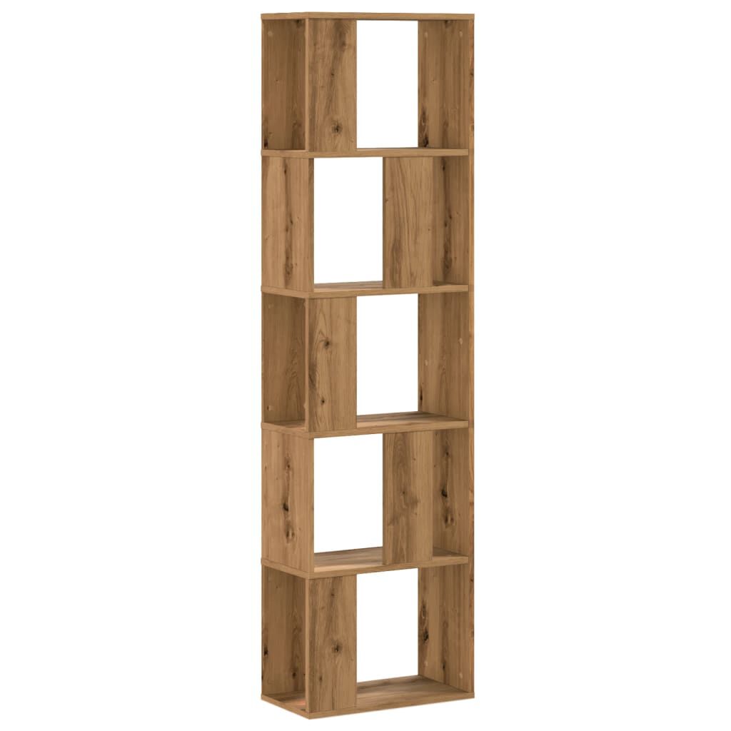 vidaXL Βιβλιοθήκη 5 Επιπέδων Δρυς 45x23,5x162,5 εκ. Επεξεργ. Ξύλο