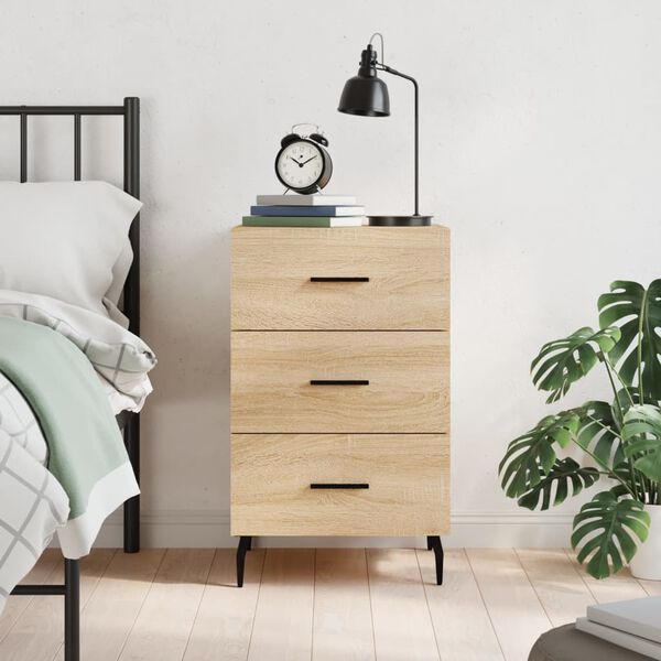 vidaXL Κομοδίνο Sonoma Δρυς 40 x 40 x 66 εκ. από Επεξεργασμένο Ξύλο