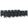 vidaXL Σέτ φαγητού για κήπο 13 pcs Ανθρακί Rattan Polt
