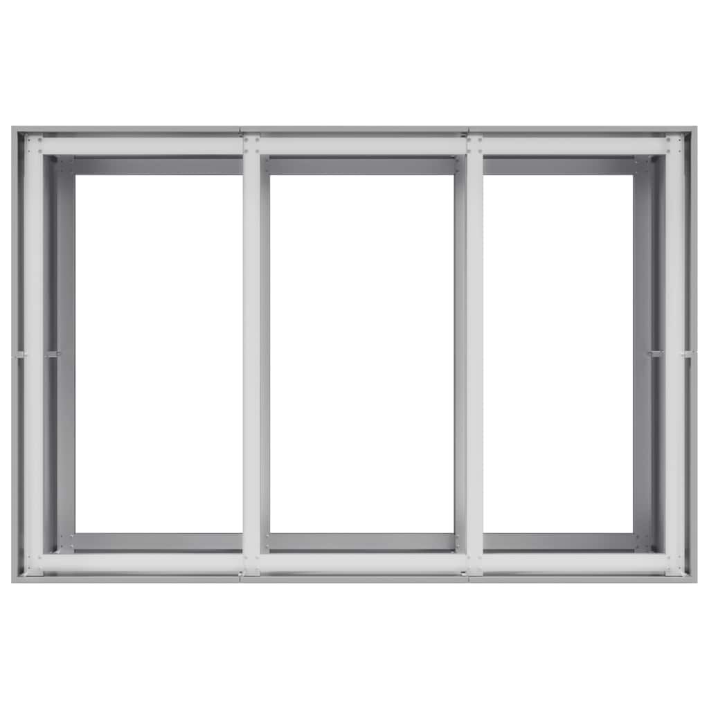 vidaXL Ζαρντινιέρα 120x80x80 εκ. από Γαλβανισμένο Ατσάλι