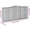 vidaXL Συρματοκιβώτια Τοξωτά 5 τεμ. 400x50x180/200 εκ. Γαλβαν. Ατσάλι