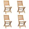 vidaXL Πτυσσόμενη Καρέκλα με μαξιλάρι 4 pcs Λευκό 49 x 57.5 x 92εκ