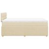 vidaXL Κρεβάτι Boxspring με Στρώμα Κρεμ 120x190 εκ. Υφασμάτινο