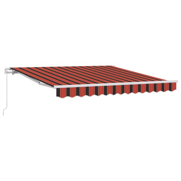 vidaXL Manual Retractable Awning Κόκκινη και Καφετιά 300x250 cm