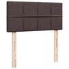 vidaXL Κρεβάτι Boxspring με Στρώμα Σκούρο Καφέ 80x200 εκ. Υφασμάτινο