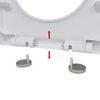 vidaXL Κάλυμμα Λεκάνης με Soft Close & Quick Release Τετράγωνο Λευκό