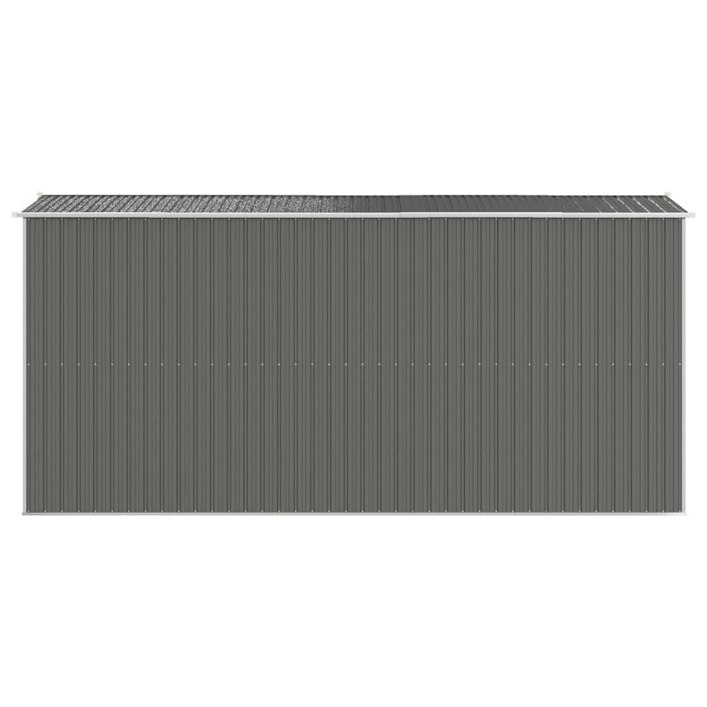 vidaXL Αποθήκη Κήπου Ανοιχτό γκρι 192x440x223 εκ. Γαλβανισμένο Ατσάλι