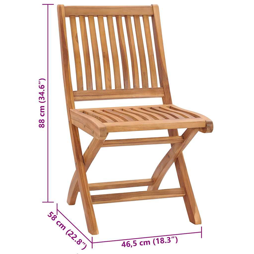 vidaXL Καρέκλες Κήπου 2 τεμ. από Μασίφ Ξύλο Teak με Taupe Μαξιλάρια