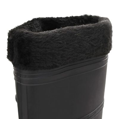 vidaXL Γαλότσες με Αφαιρούμενες Κάλτσες Μαύρες Μέγεθος 39 από PVC