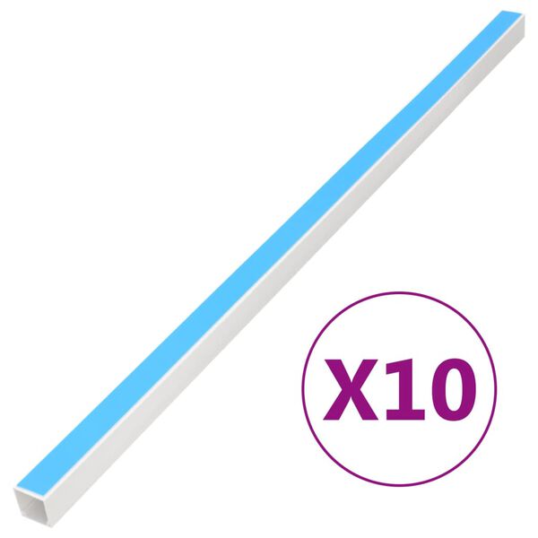 vidaXL Κανάλι Καλωδίων Αυτοκόλλητο 25 x 16 χιλ. 10 μ. από PVC