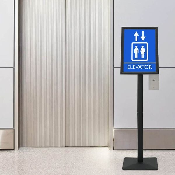 vidaXL Πόδι αφίσας Μαύρο a3 Αλουμίνιο και PVC