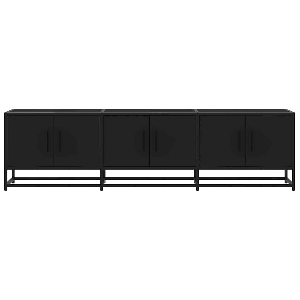 vidaXL Έπιπλο Τηλεόρασης Μαύρο 150x35x41 εκ. Επεξεργ. Ξύλο / Μέταλλο