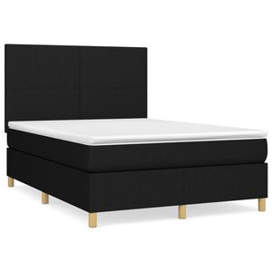 vidaXL &Kappa;&rho;&epsilon;&beta;ά&tau;&iota; Boxspring &mu;&epsilon; &Sigma;&tau;&rho;ώ&mu;&alpha; &Mu;&alpha;ύ&rho;&omicron; 140x200 &epsilon;&kappa;. &Upsilon;&phi;&alpha;&sigma;&mu;ά&tau;&iota;&nu;&omicron;