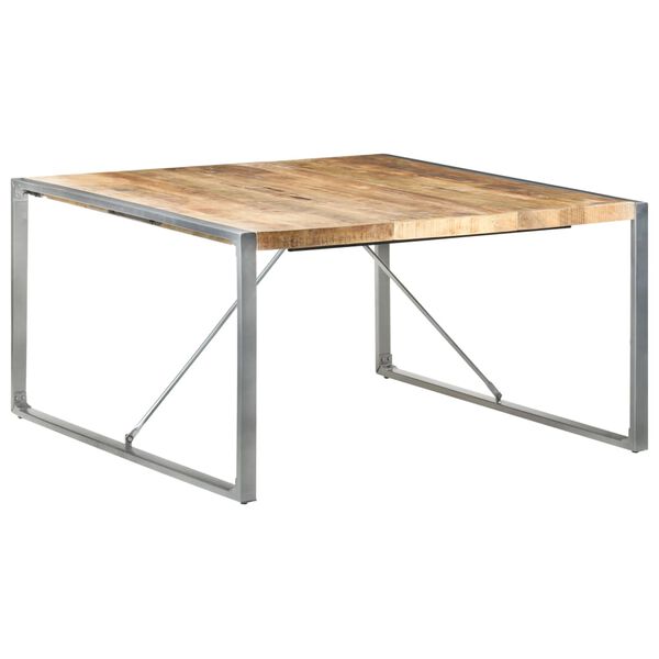 vidaXL Τραπεζαρία 140 x 140 x 75 εκ. από Ακατέργαστο Ξύλο Μάνγκο