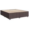 vidaXL Κρεβάτι Boxspring με Στρώμα Σκούρο Καφέ 200x200 εκ. Υφασμάτινο