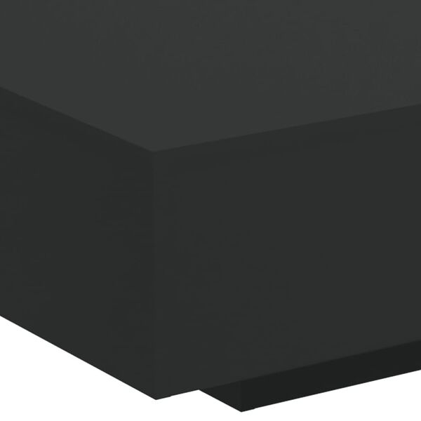 vidaXL Τραπεζάκι Σαλονιού με Φώτα LED Μαύρο 85x55x31 εκ.