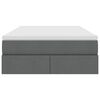 vidaXL Κρεβάτι με αποθηκευτικό χώρο και στρώμα με στρώμα Σκούρο Γκρι