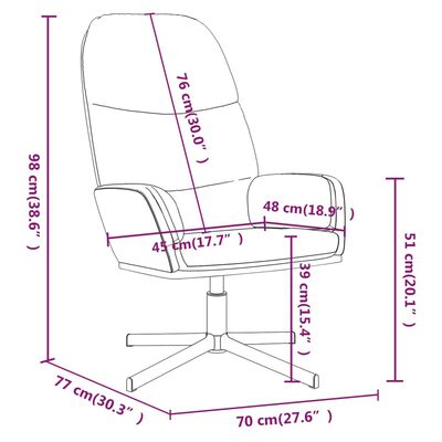 vidaXL Πολυθρόνα Relax Καφέ από Συνθετικό Δέρμα