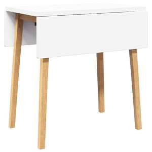 vidaXL Τραπέζι τραπεζαρίας φυσικό μασίφ ξύλο καουτσούκ