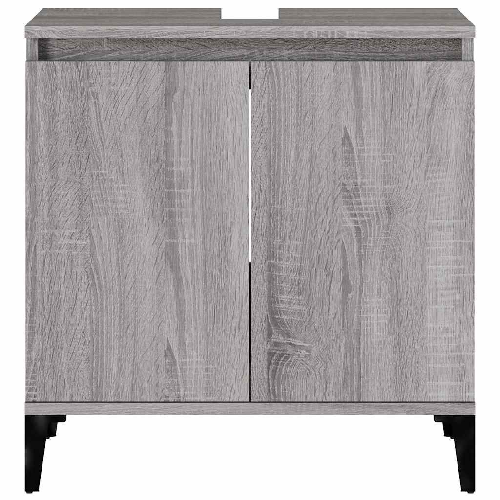 vidaXL Ντουλάπι Νιπτήρα Grey Sonoma 58 x 33 x 60 εκ. Επεξεργ. Ξύλο
