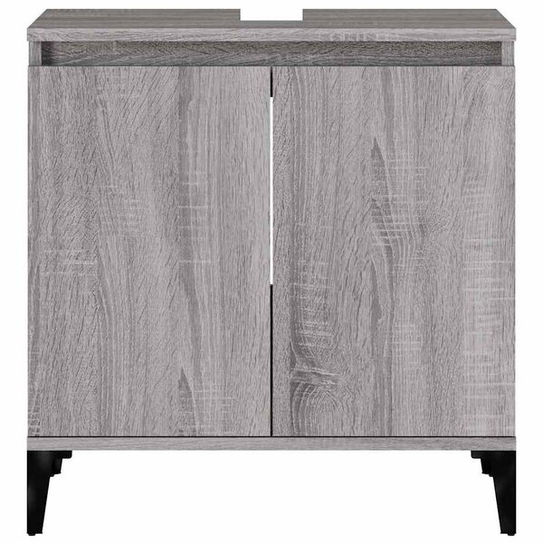 vidaXL Ντουλάπι Νιπτήρα Grey Sonoma 58 x 33 x 60 εκ. Επεξεργ. Ξύλο