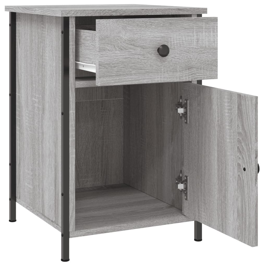 vidaXL Κομοδίνα 2 τεμ. Γκρι Sonoma 40x42x60εκ. από Επεξεργασμένο Ξύλο
