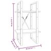 vidaXL Βιβλιοθήκη με 2 Ράφια Καπνιστή Δρυς 40x30x70 εκ. Επεξεργ. Ξύλο