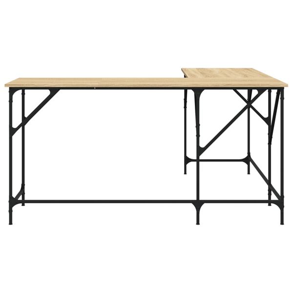 vidaXL Γραφείο Sonoma Δρυς 149 x 149 x 75 εκ. από Επεξεργασμένο Ξύλο