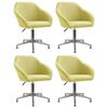 vidaXL Καρέκλες Τραπεζαρίας Περιστρεφόμενες 4 τεμ Πράσινες Υφασμάτινες